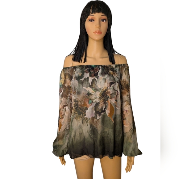 Tempo Paris Silk Blouse Moody Jewel Colors - Picture 2 of 15